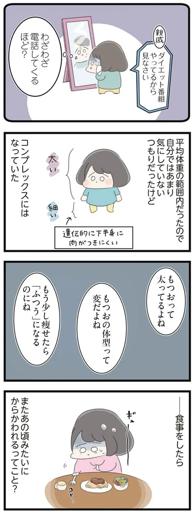 もう少し痩せたら「ふつう」になるのにね