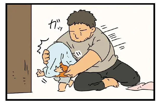 おばけごっこをする息子。危なっかしくて父は気が気じゃない!?／父と子（5）