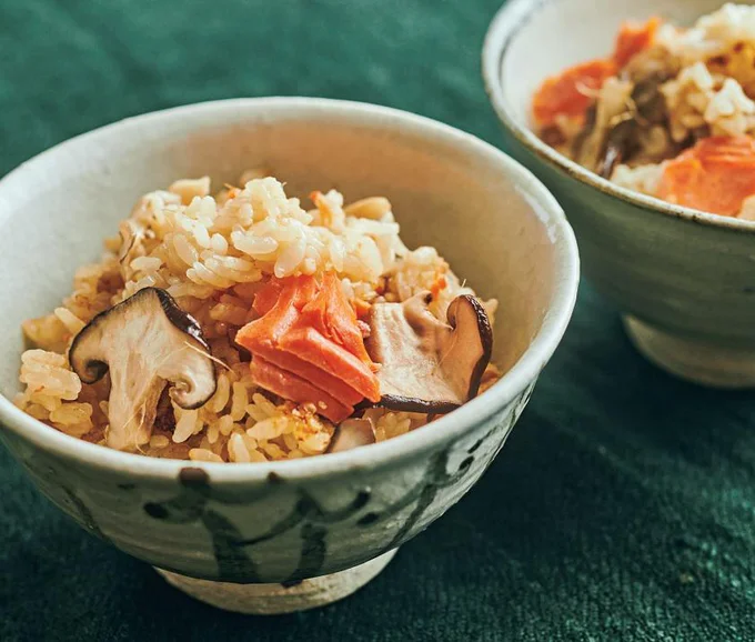 鮭ときのこのしょうがみそご飯