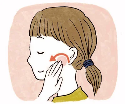 耳の前にある「耳下腺」のマッサージで唾液の分泌をサポート。