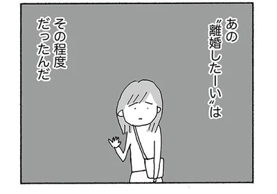 あの離婚したいはその程度だったんだ