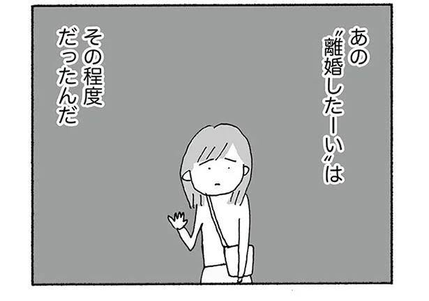 あの離婚したいはその程度だったんだ