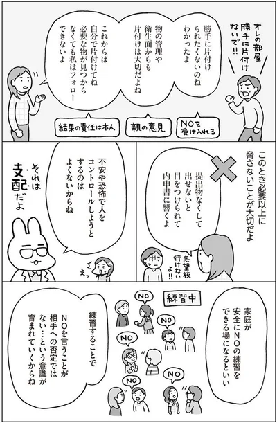 必要以上に脅さない