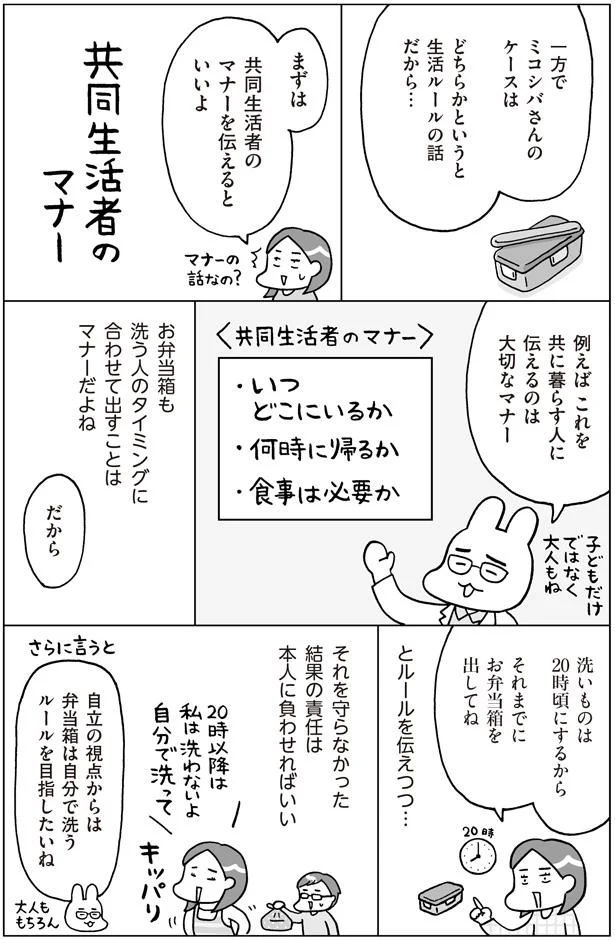 共同生活者のマナー