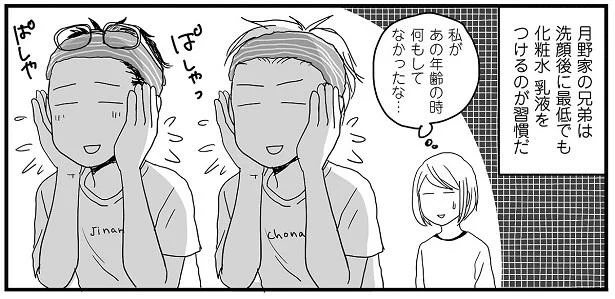 兄弟のスキンケア