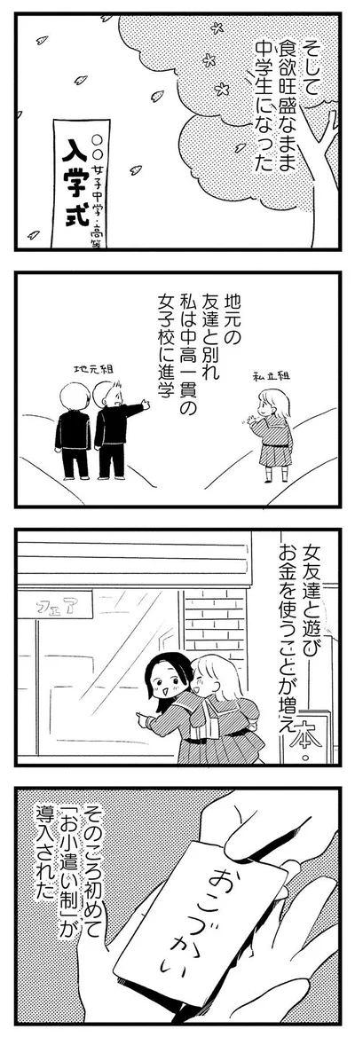 食欲旺盛なまま中学生になった