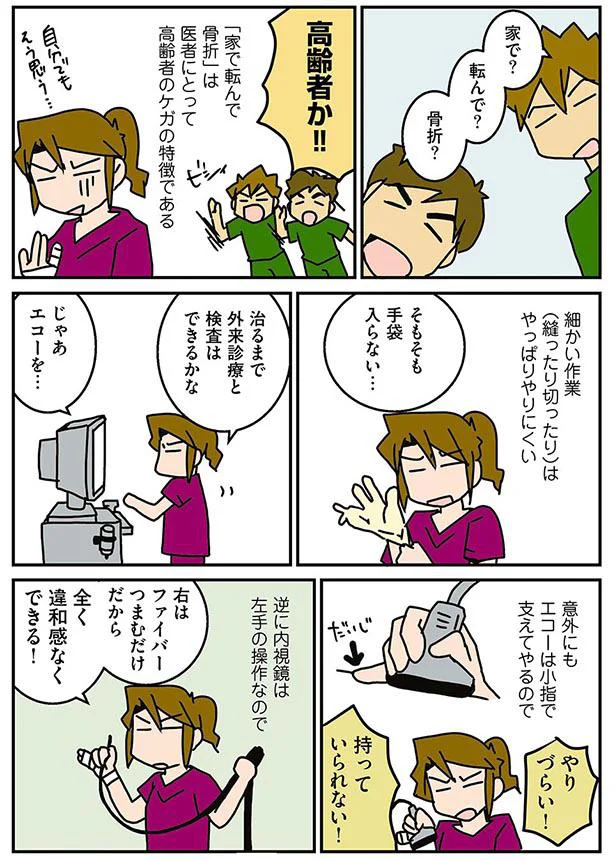 家で？転んで？骨折？