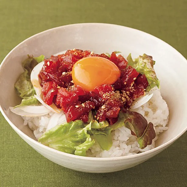 まぐろのユッケ風丼