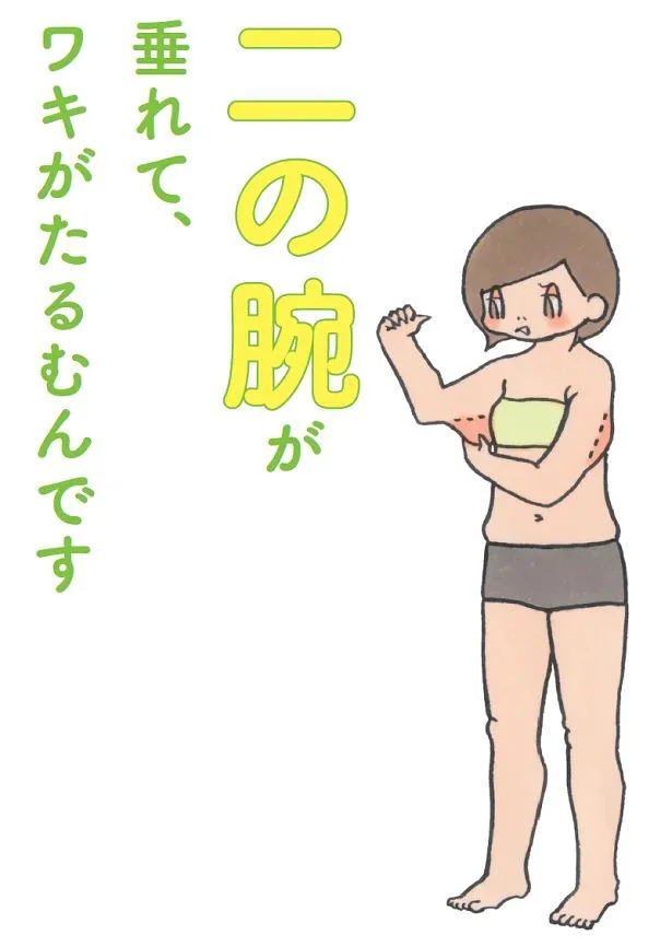 二の腕が垂れて、ワキがたるむんです…