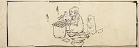 猫への態度は意外ときっちり。火鉢で餅を焼く餓鬼／丁寧な暮らしをする餓鬼（9）