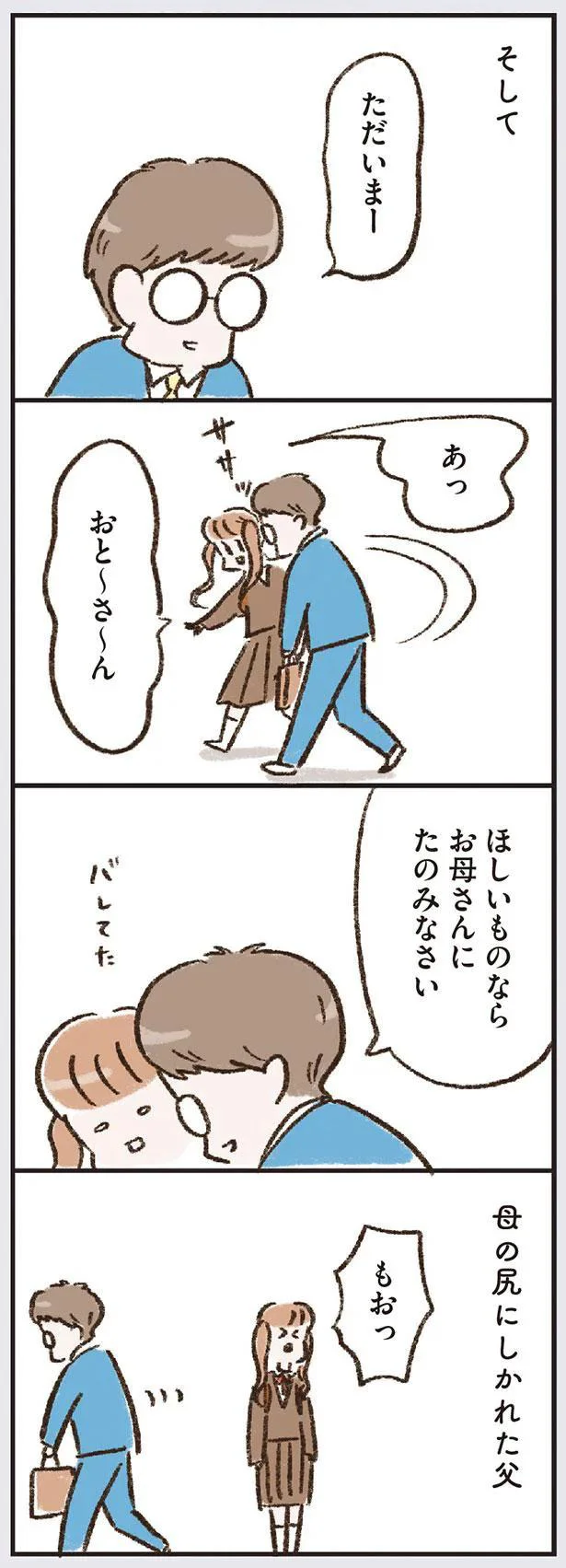 母の尻にしかれた父