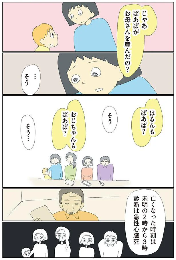 じゃあ　ばあばがお母さんを産んだの？