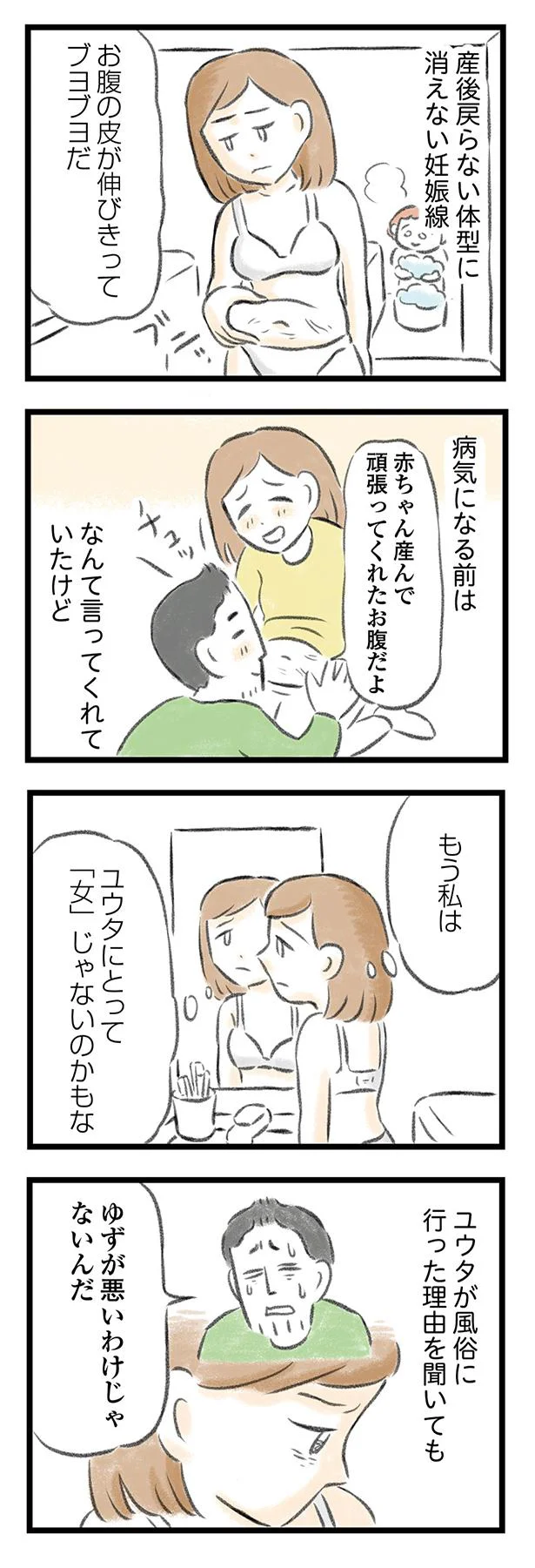 産後戻らない体型に消えない妊娠線