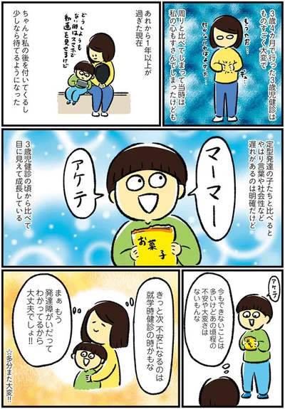 目に見えて成長している