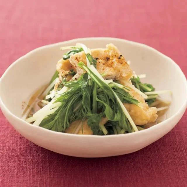 「お揚げと水菜のさっと煮」／水菜を使ったレシピ（6/30）