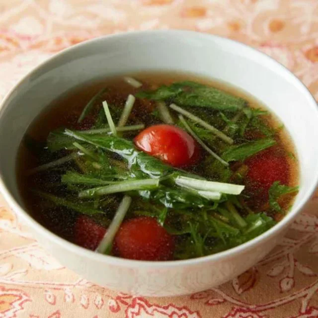 「水菜とトマトのスープ」／水菜を使ったレシピ（16/30）