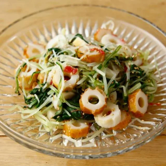 「水菜とちくわの梅あえ」／水菜を使ったレシピ（17/30）