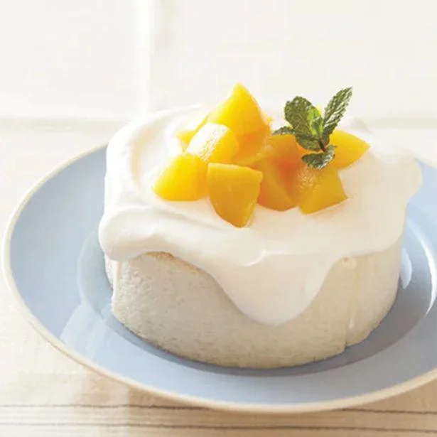  黄桃の食パンショートケーキ