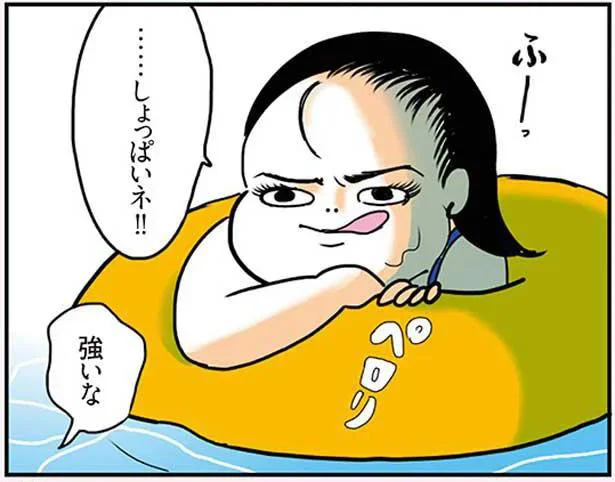いつの間にそんな強くなった!? 3歳娘が初海水浴で見せたたくましさ／今日もブブはからまわり！（3）
