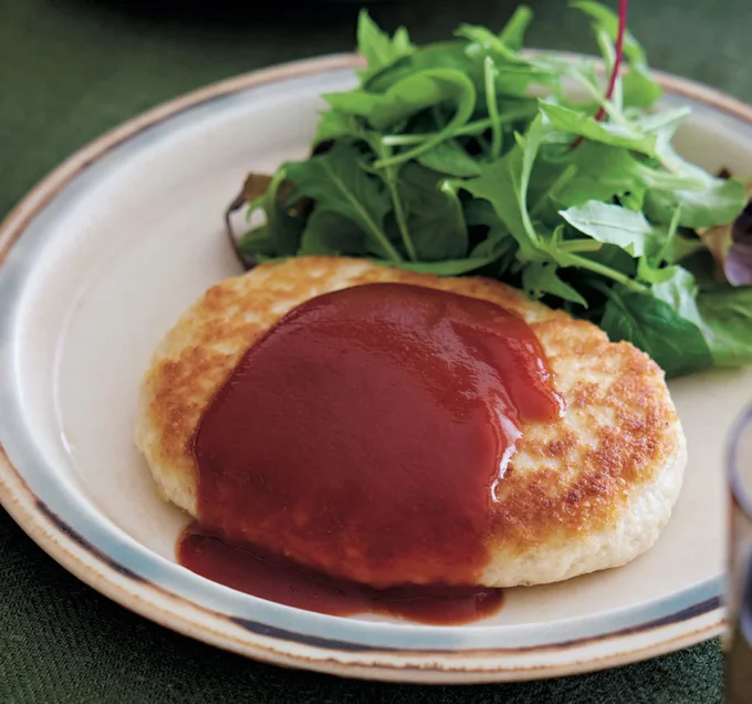 もめん豆腐入りでふっくら＆しっとり！「チキン豆腐ハンバーグ」