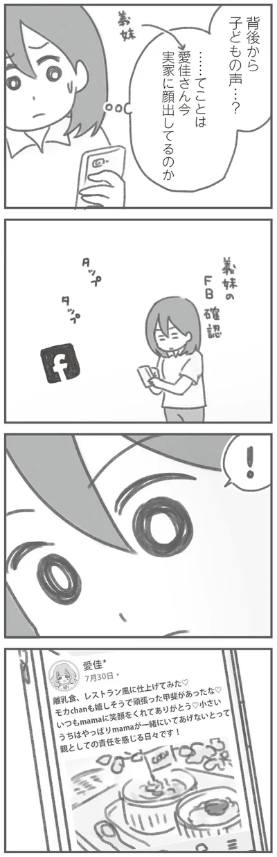 義妹のFB確認