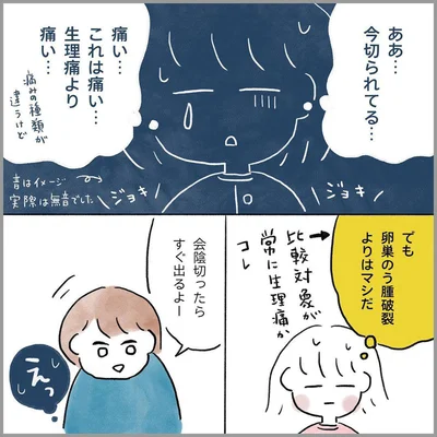 生理痛・卵巣のう腫破裂がしんどすぎて出産が○○だった話 出産編 第22話 05