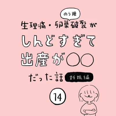 生理痛・卵巣のう腫破裂がしんどすぎて出産が○○だった話 妊娠編 第14話 01