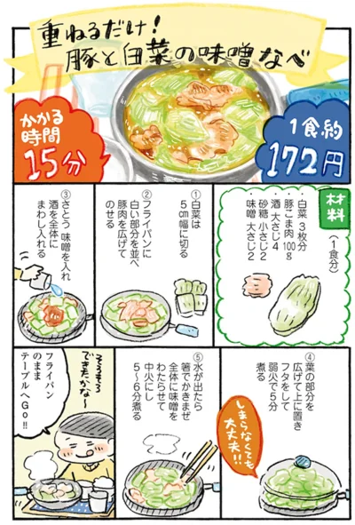 豚と白菜の味噌なべ