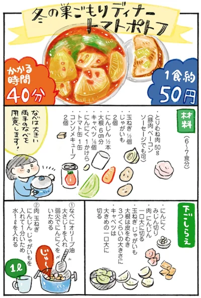 冬の巣ごもりディナー　トマトポトフ