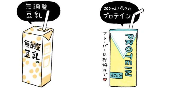 無調整豆乳とプロテイン