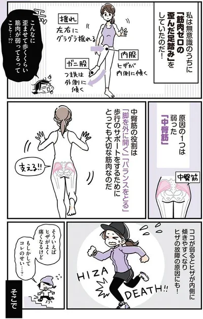 こんなに歪ませて歩くくらい筋肉が弱ってるってこと…！？