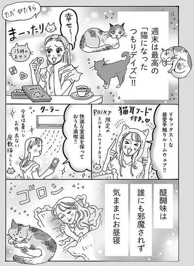 醍醐味は誰にも邪魔されず気ままにお昼寝