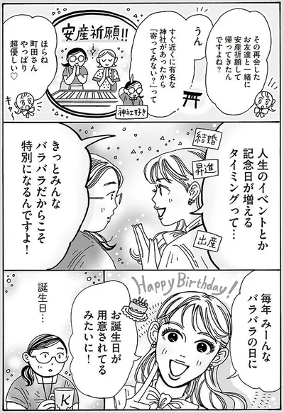 毎年みーんなバラバラの日にお誕生日が用意されてるみたいに！