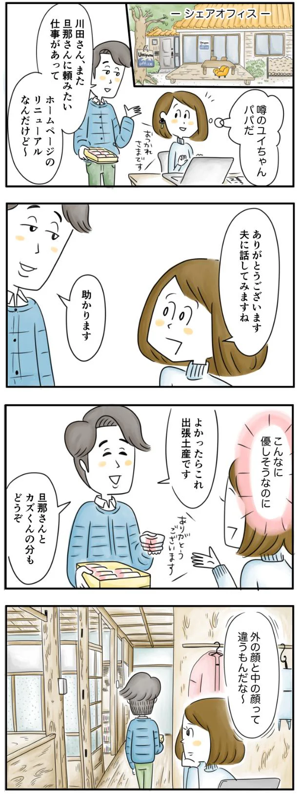外の顔と中の顔って違うもんだな