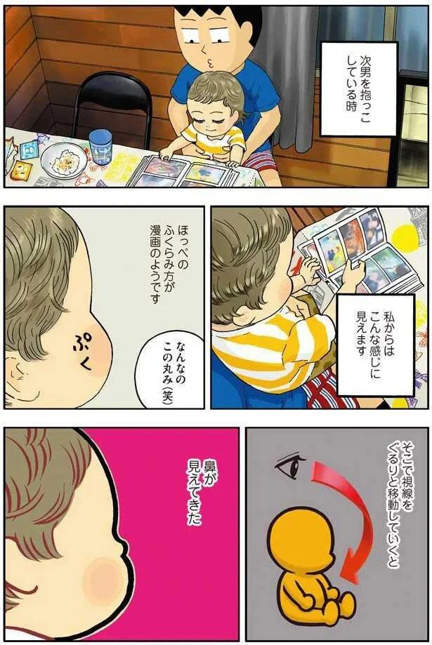 ほっぺのふくらみ方が漫画のようです