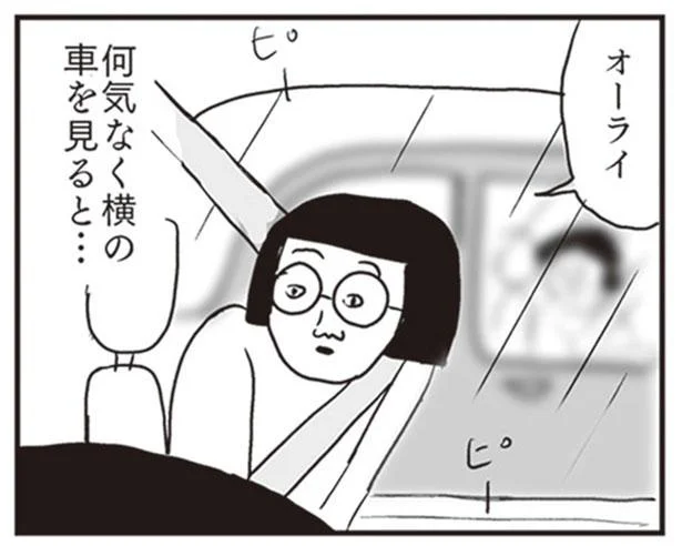 何気なく横の車を見ると…