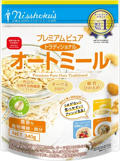 「日食 プレミアムピュア 　トラディショナルオートミール」（日本食品製造）