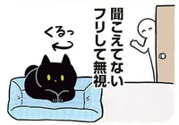 呼びかけを無視する猫。それでもうれしい飼い主心理とは／黒猫ろんと暮らしたら2（15）