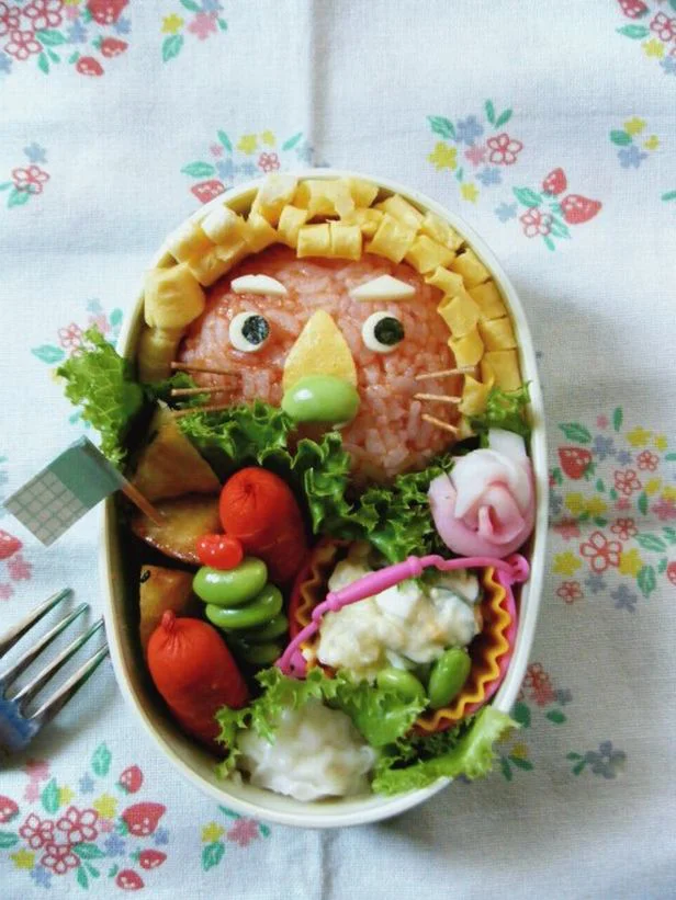 クルリンたてがみが楽しい、ライオンのオムレツ弁当【キャラ弁】