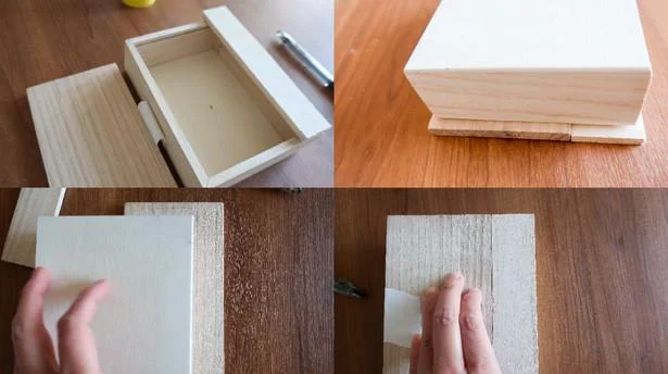 木板と角材をコレクションケースのサイズに合わせてカット