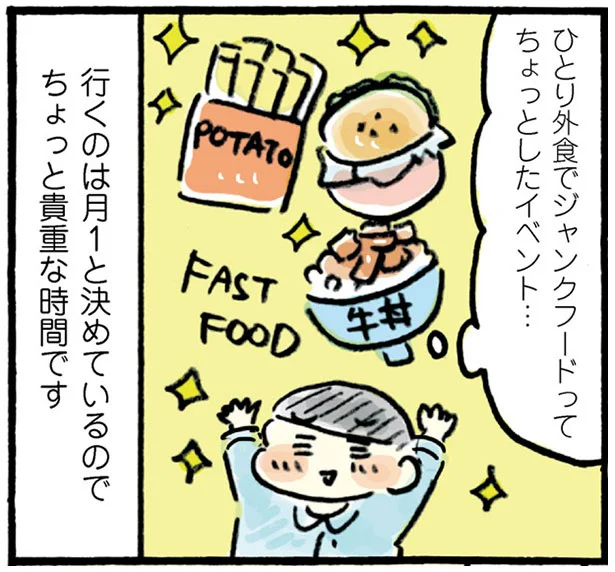 ひとり外食でジャンクフードってちょっとしたイベント…