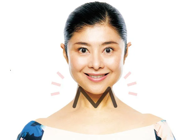 老け見え原因「首のシワ」と「二重あご」解消ストレッチで目指すは首のM字ライン!