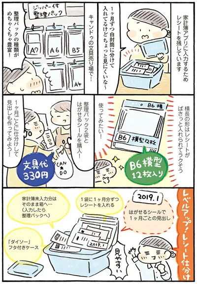 1ヶ月ごとに仕分けして見出しも作ってみよう！