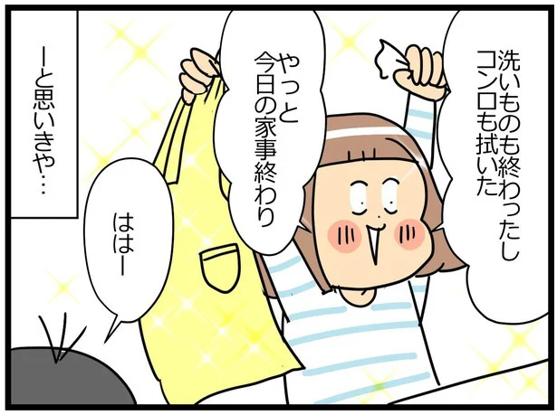 今日の家事終わり…