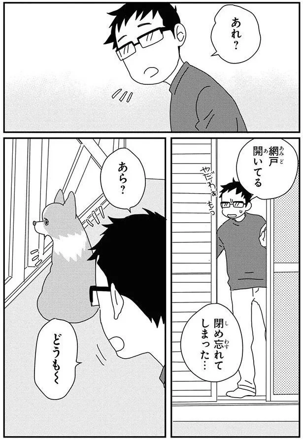 あれ？　網戸開いてる