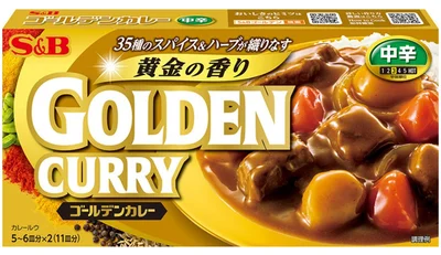 「ゴールデンカレー198g 中辛」（エスビー食品）