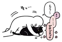 寝室に行きたがらない猫をぎゅっとしたら？その単純さが愛しい！／黒猫ろんと暮らしたら3（12）