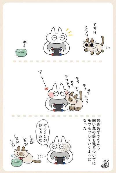 やることが似てきたな