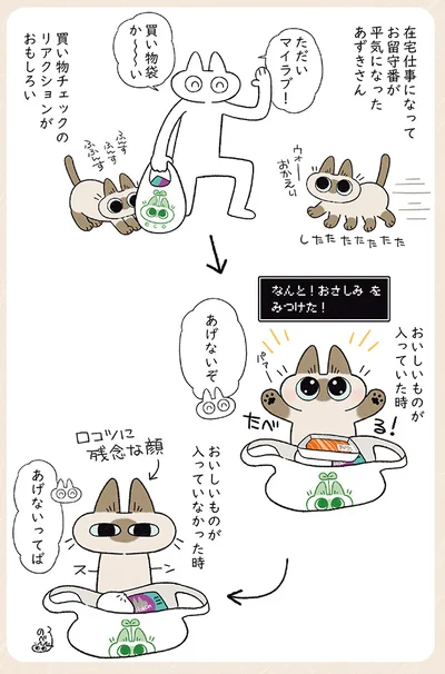 買い物チェックのリアクション