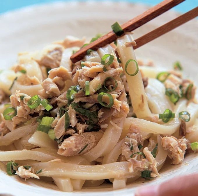 塩さばそぼろうどん